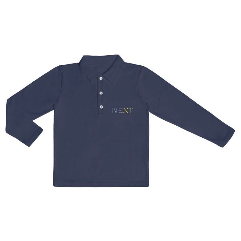 uniformi scolastiche polo manica lunga blu navy